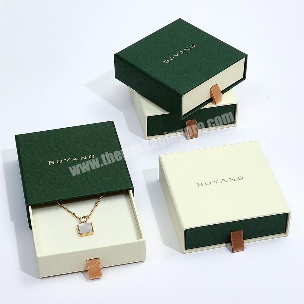 Boyang Custom Logo Eco Friendly Luxury Ring Necklace Earrings Jewelry Box Packaging