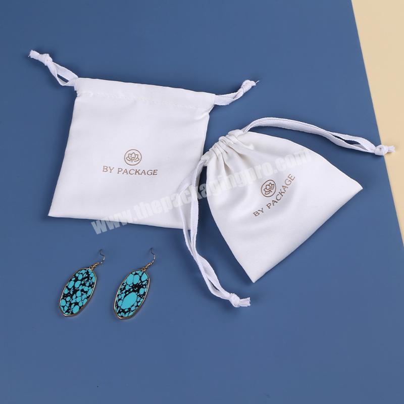 Boyang Custom Logo Exquisite Velvet Jewelry Bag Drawstring Pouch Small Storage Bag Jewellery Packaging Bags