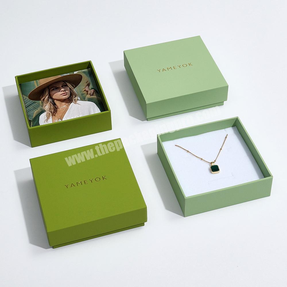Boyang Custom Logo Lid and Base Gift Paper Necklace Ring Earring Packaging Jewelry Box