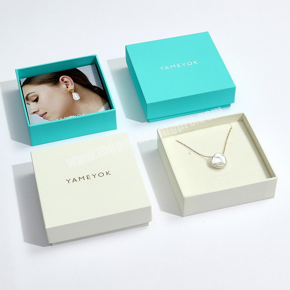 Custom Logo Ring Earring Pendant Necklace Bracelet Packaging Jewelry Box