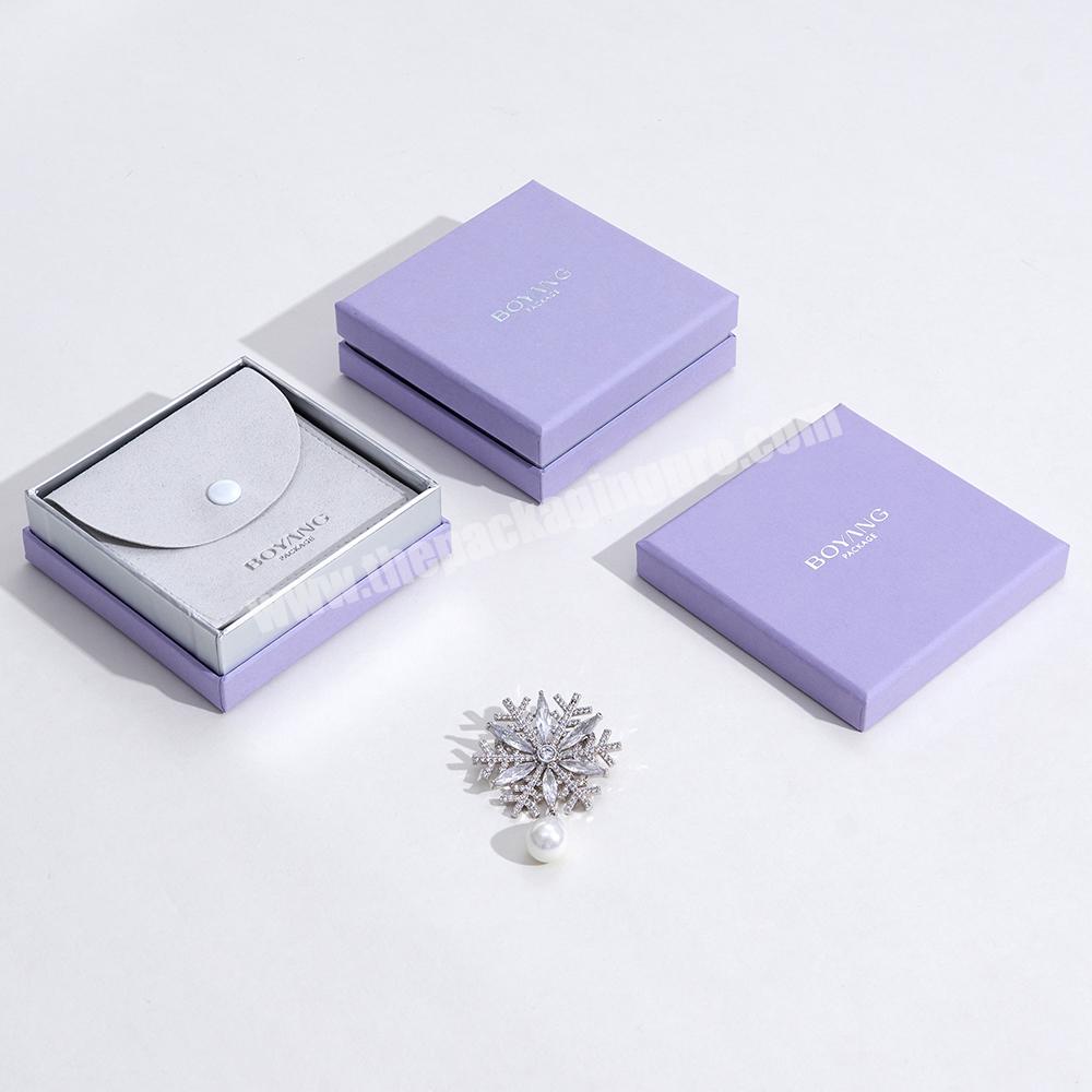 Boyang Custom Logo Ring Pendant Bracelet Paper Jewelry Box Wholesale Jewelry Gift Boxes