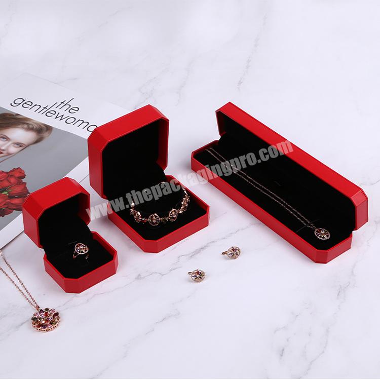 Boyang Custom Paper Birthday Gift Long Jewelry Box Red Necklace Flip Box