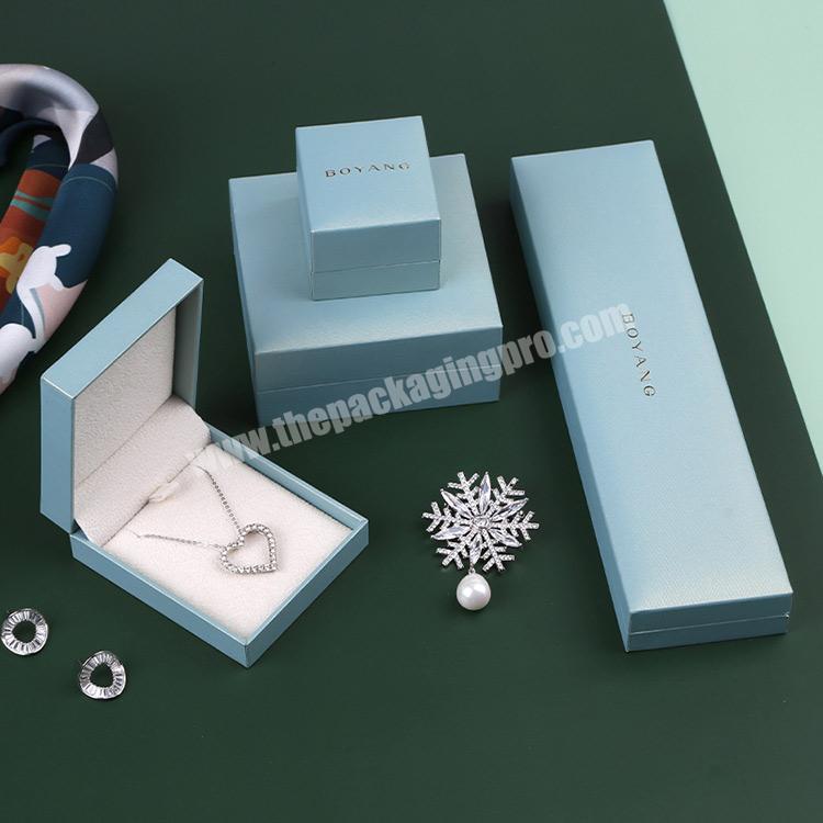 Boyang Custom Paper Open Flap Rectangle Jewelry Boxes Packing for Ring Necklace