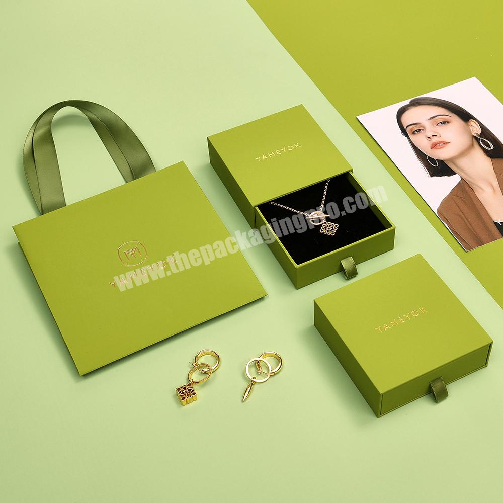 Boyang Custom Paper Ring Earring Bracelet Pendant Necklace Packaging Drawer Jewelry Packaging Box with Logo