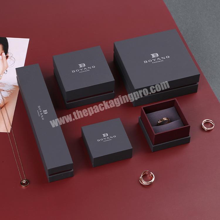 Boyang Custom Paper Ring Necklace Gift Packaging Valentine Day Jewelry Boxes Design