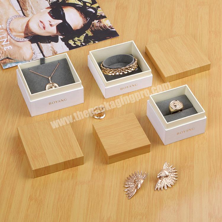 Boyang Customize Cardboard Paper Women Girls Gift Ring Necklace Bracelet Box for Packaging Jewelry