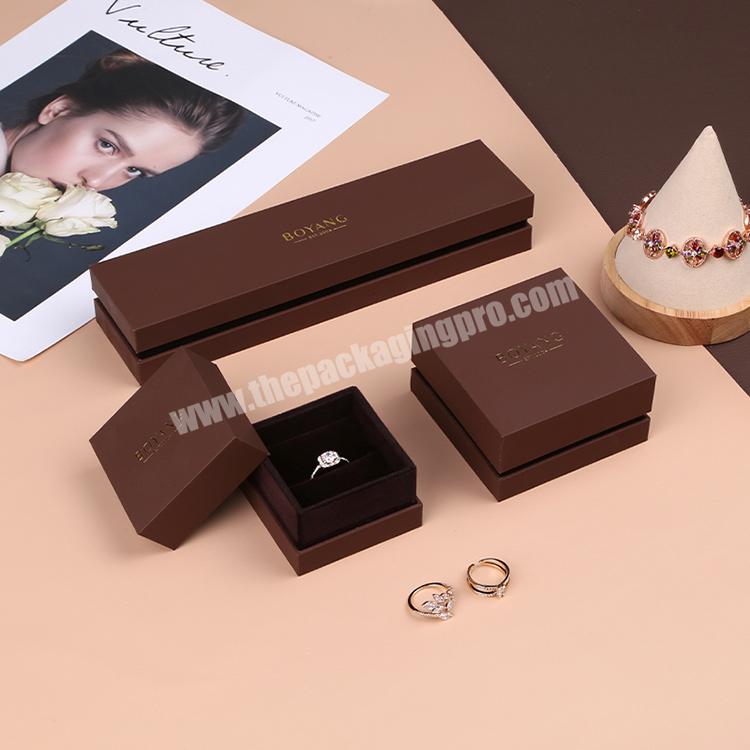 Boyang Customized Paper Cardboard Gift Jewelry Packaging Boxes Necklace Earring Bracelet Ring Jewelry Box