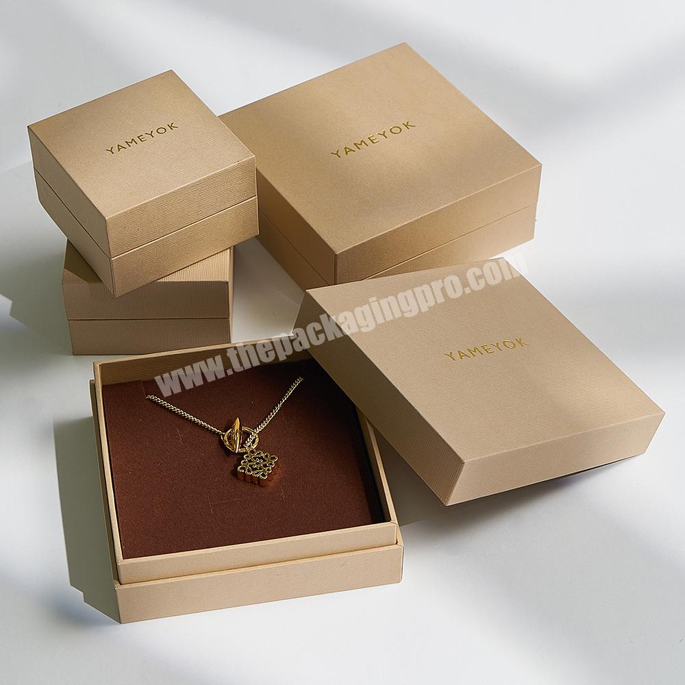 Boyang Customized Paper Cardboard Lid and Base Necklace Ring Jewelry Set Box Packaging