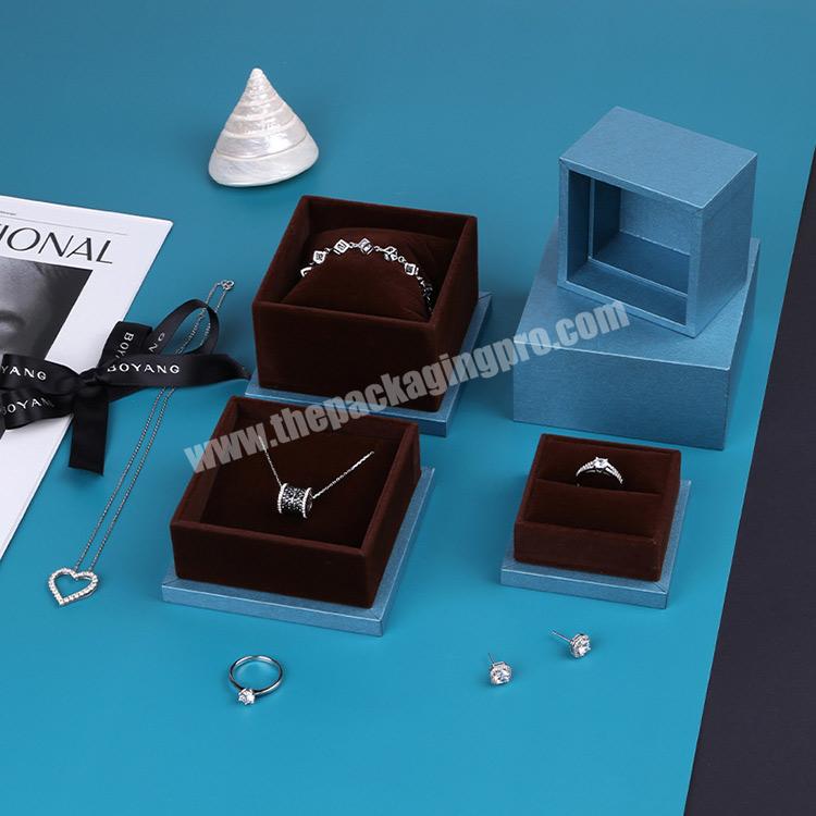 Boyang OEM ODM Fine Paper Ring Necklace Jewelry Packaging Box with Velvet Insert