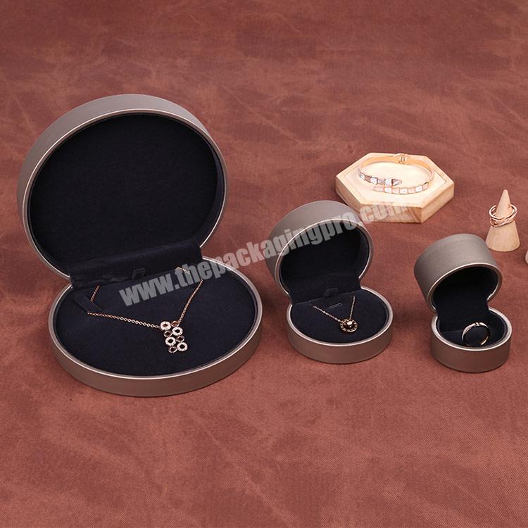 Boyang OEM ODM Round Ring Bracelet Boxes Packaging Faux PU Leather Jewelry Box