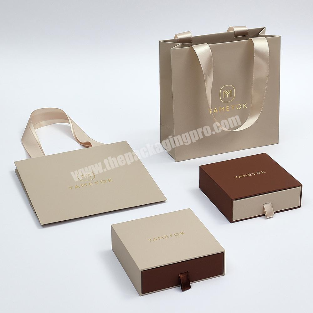 Custom Logo Printed Jewelry Packaging With Box & Bag