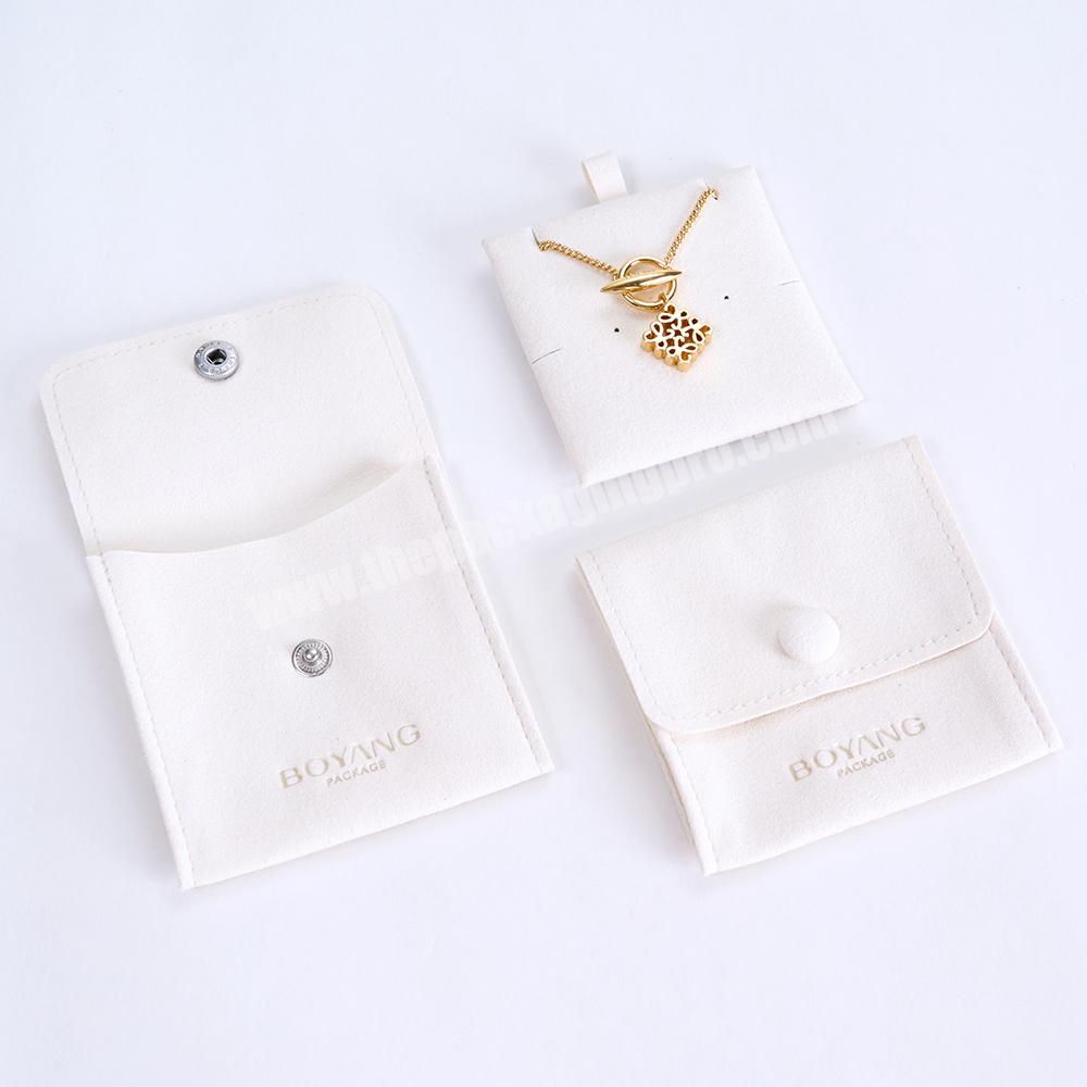 Boyang Wholesale Logo Custom Printed Microfiber Bracelet Necklace Jewellery Packing Jewelry Pouch Bag