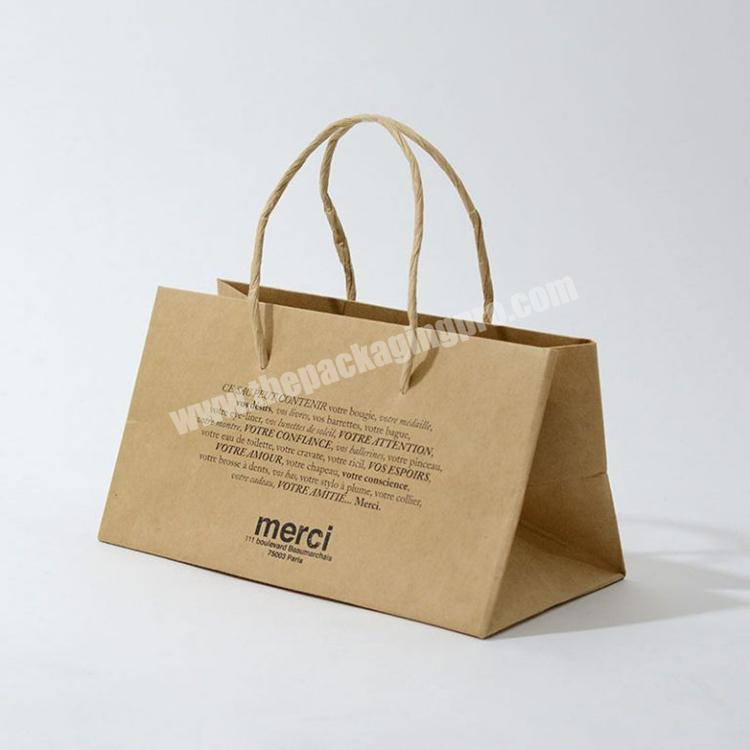 Brown And Black Recycle Craft Kraft Paper Shopping Bag