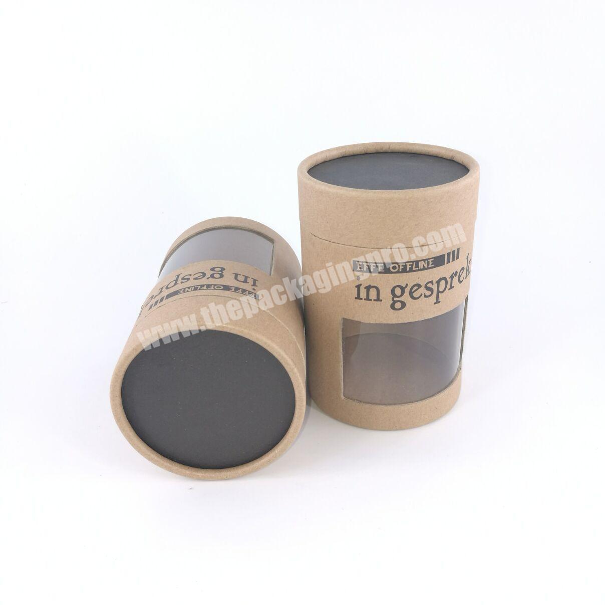 Cardboard biodegradable kraft paper tube with window