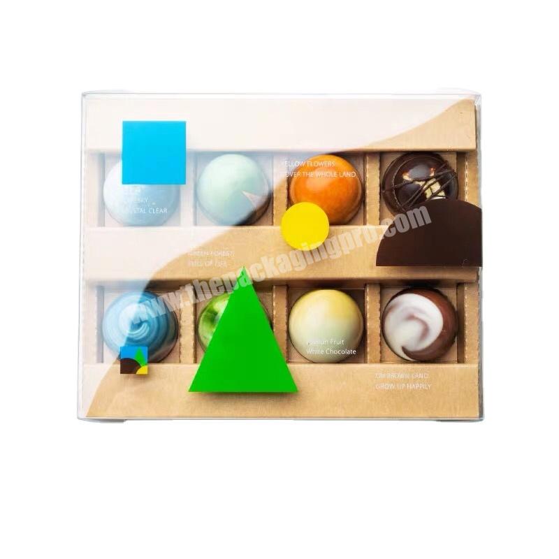 Cheap Custom Creative Design Kraft Paper Plastic Colorful Blue Green Bonbon Packaging Box For Gifts
