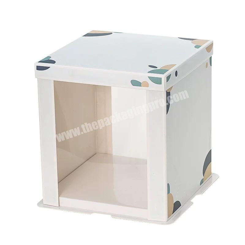China Supplier Square Plastic Customized Luxury Fashion Birthday 12 Inch Cake Box