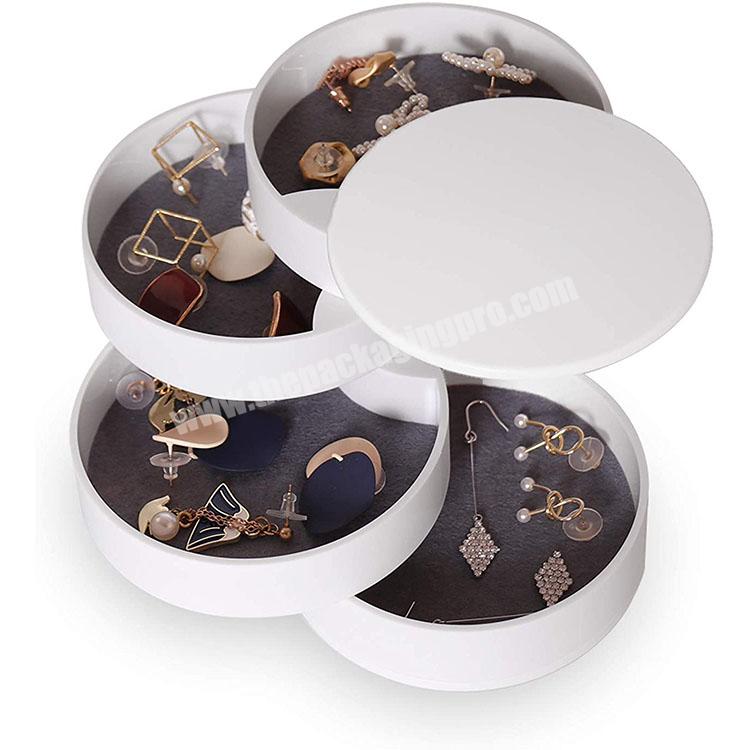 China factory custom Gift Packaging round jewelry ring box printed logo