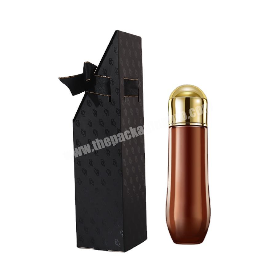 China factory custom hot sale high quality black cosmetic perfume luxury packaging box