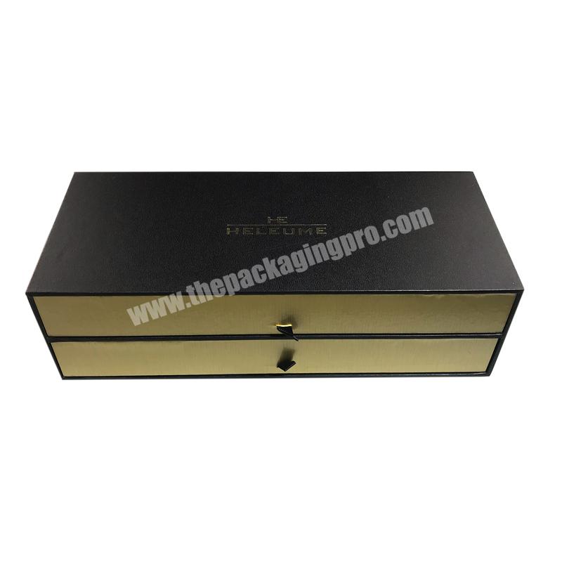 China supplier sales High quality Luxury Custom black Cardboard Earring Jewelry Paper Box Gift Box package With buttons