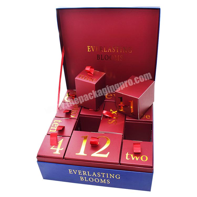 Christmas Fidget Advent Calendar Gift Box Magnetic Luxury Cosmetic Chocolate Candle Paper Ramadan Box