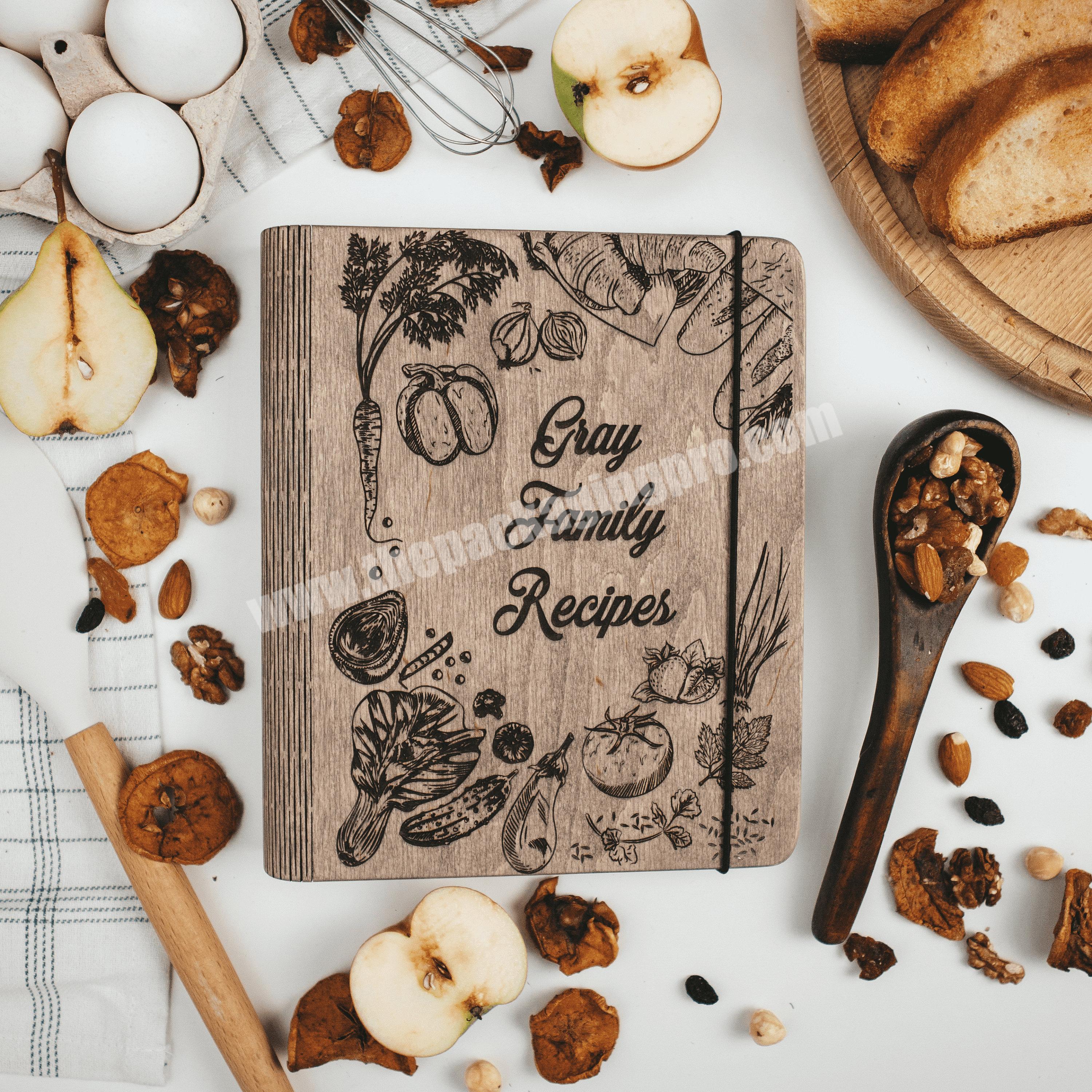 Custom Christmas gift Personalized Wooden Recipe Book CHRISTMAS