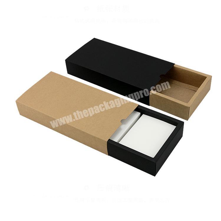 Christmas set wholesale low price hot sale custom black kraft personalised display case paper packaging drawer storage gift box