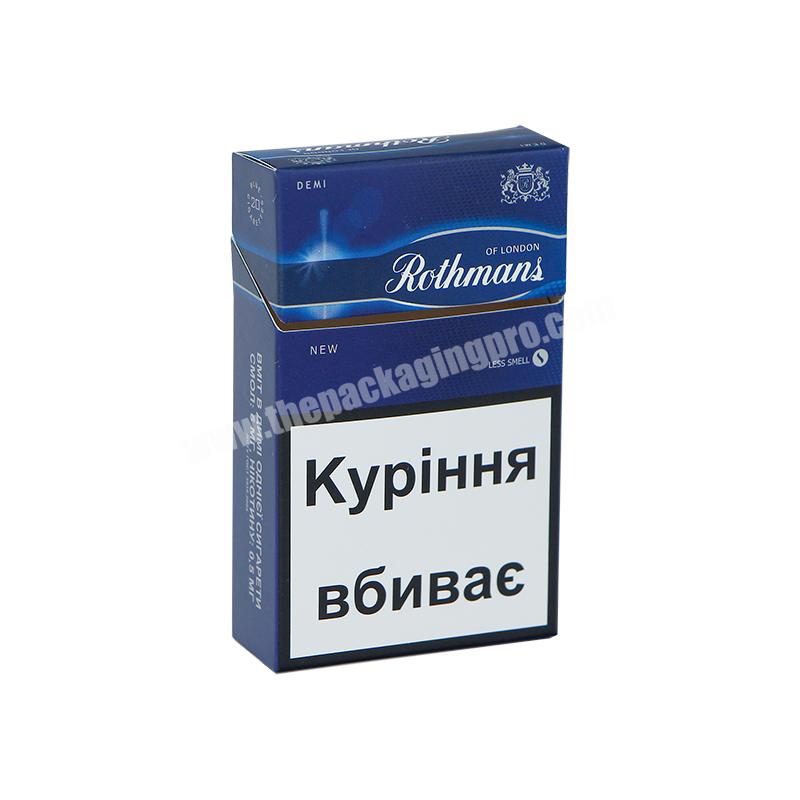 Cigarette paper packaging Boxes blue custom logo cardboard empty smoke cigars tobacco packing shipping box