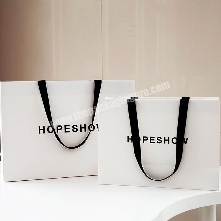 Clothing Package Paper Bags for Packaging Luxury Custom Logo Wedding Kraft Paper Offset Printing Rectangle Shoes & Clothing TAT