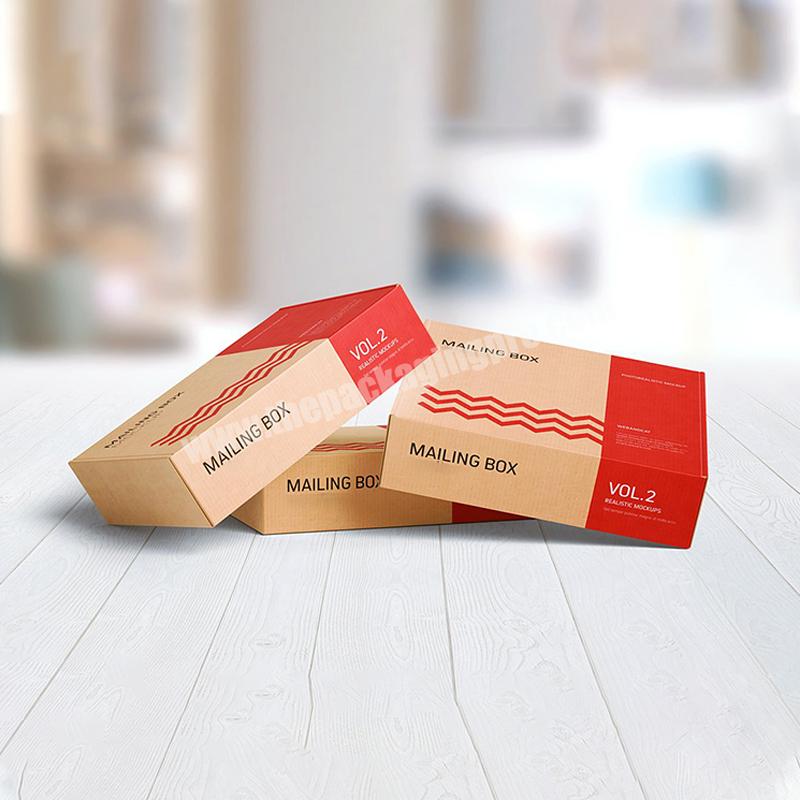 Clothing Shipping Mailer Packaging Custom Design Kraft Paper Corrugated Box