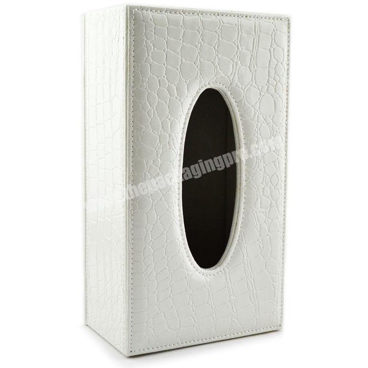 Colorful Luxury Square Leather Tissue Box Leather Paper Custom Made Gift & Craft Full Color Printing