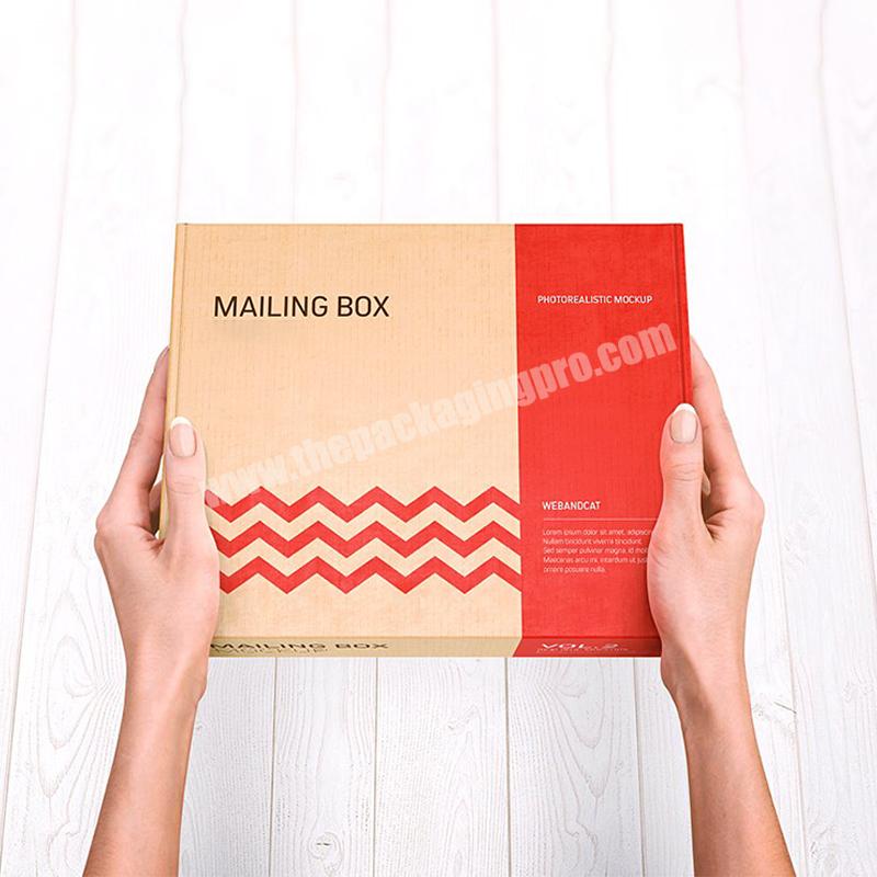 Corrugated Paper Custom Mailing Boxes Printed Postal Shipping Packaging Mail Box boite cadeau