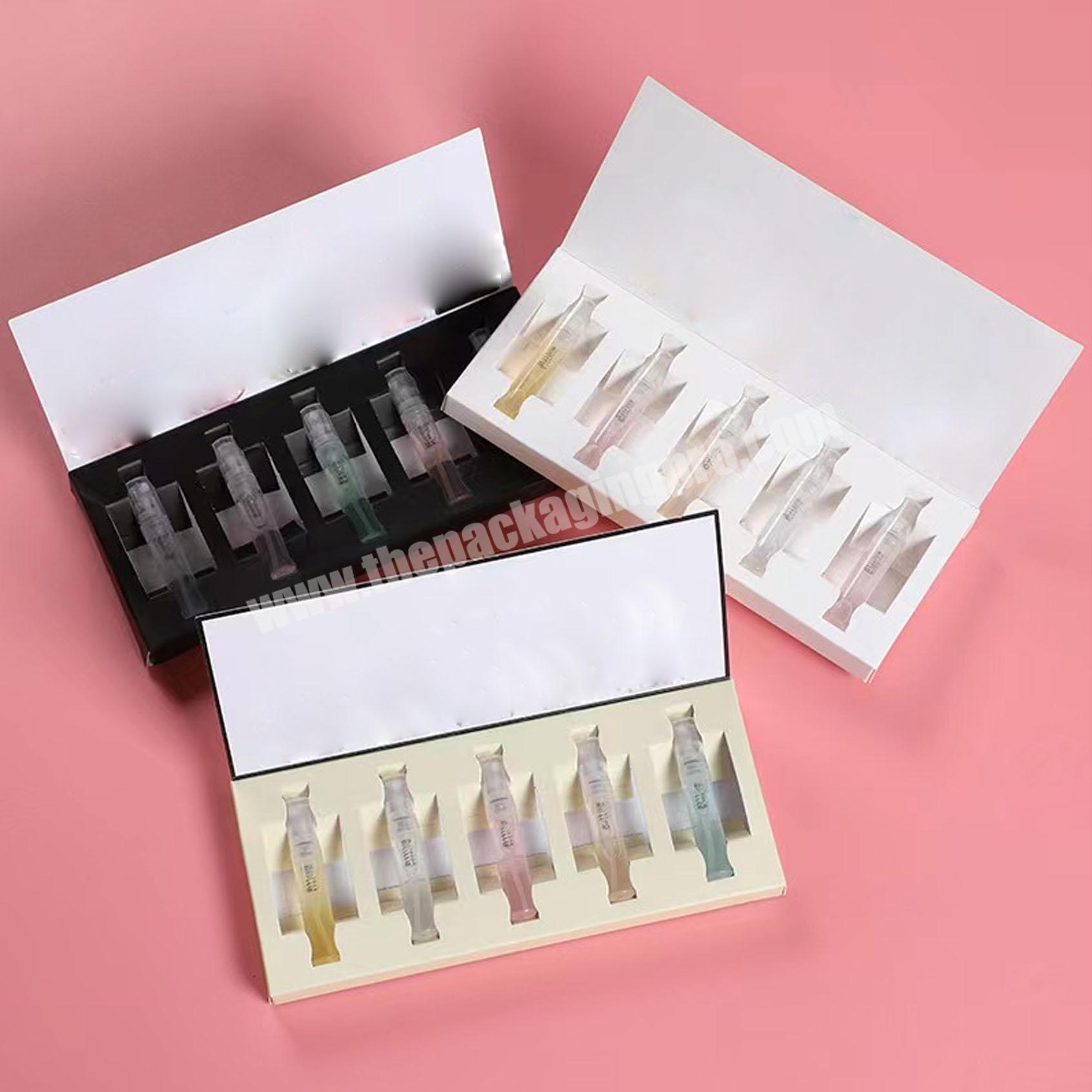 Custom 5PC Perfume Fragrance Sample Tester 2ML Vials Paper Gift Box With Insert