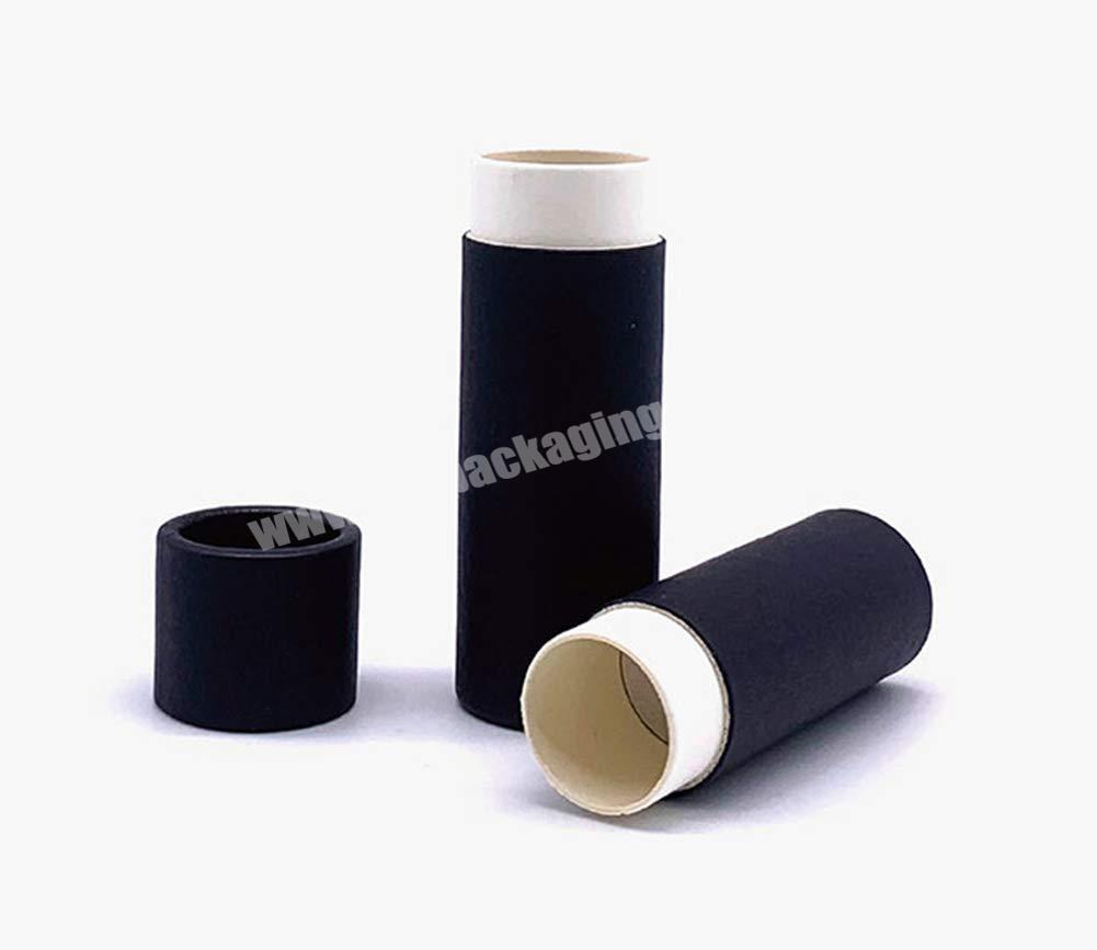 Custom Brand Design 0.3oz 1oz 1.5oz black cardboard push up paper tubes deodorant packaging