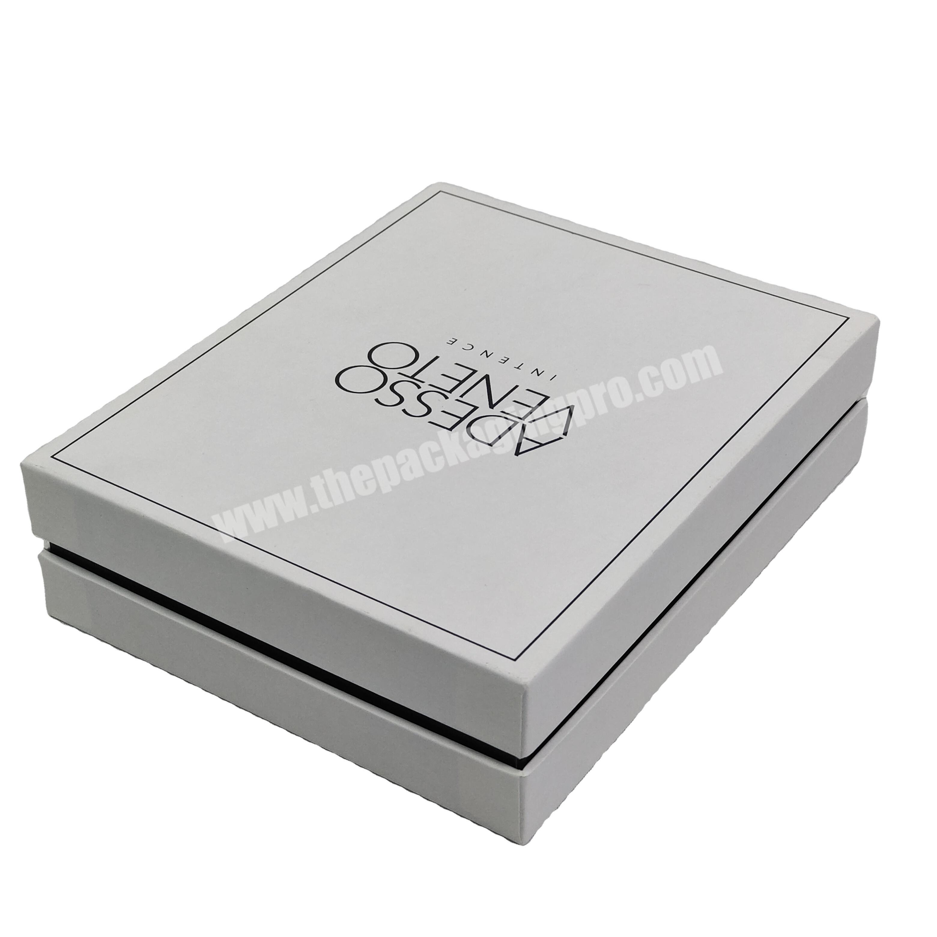 Custom CMYK printing luxury clothing packaging box lid and base gift paper box cardboard