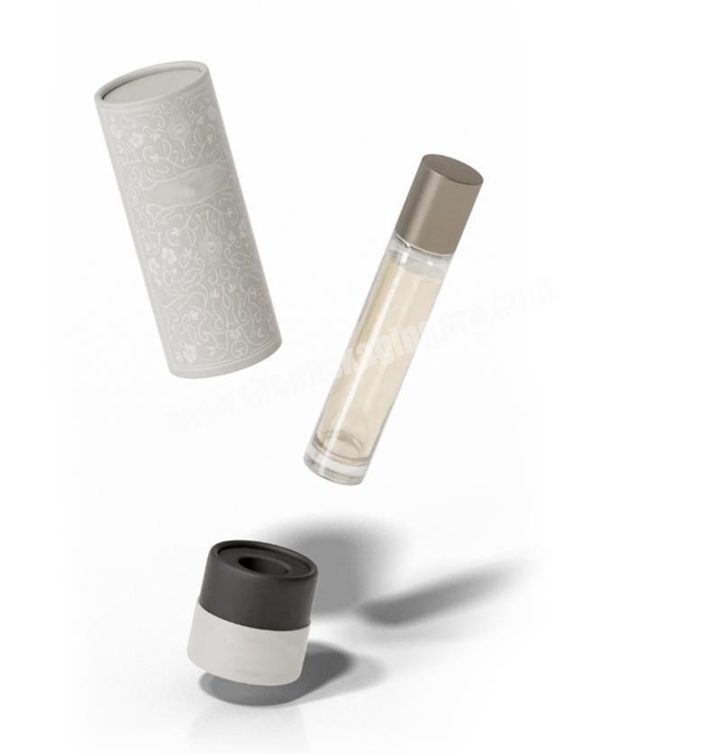 Custom Cardboard Tube Cylinder Perfume Packaging Box For Bathsoaks Oval Paper Tube Packaging For perfume 30Ml 50Ml Bottle