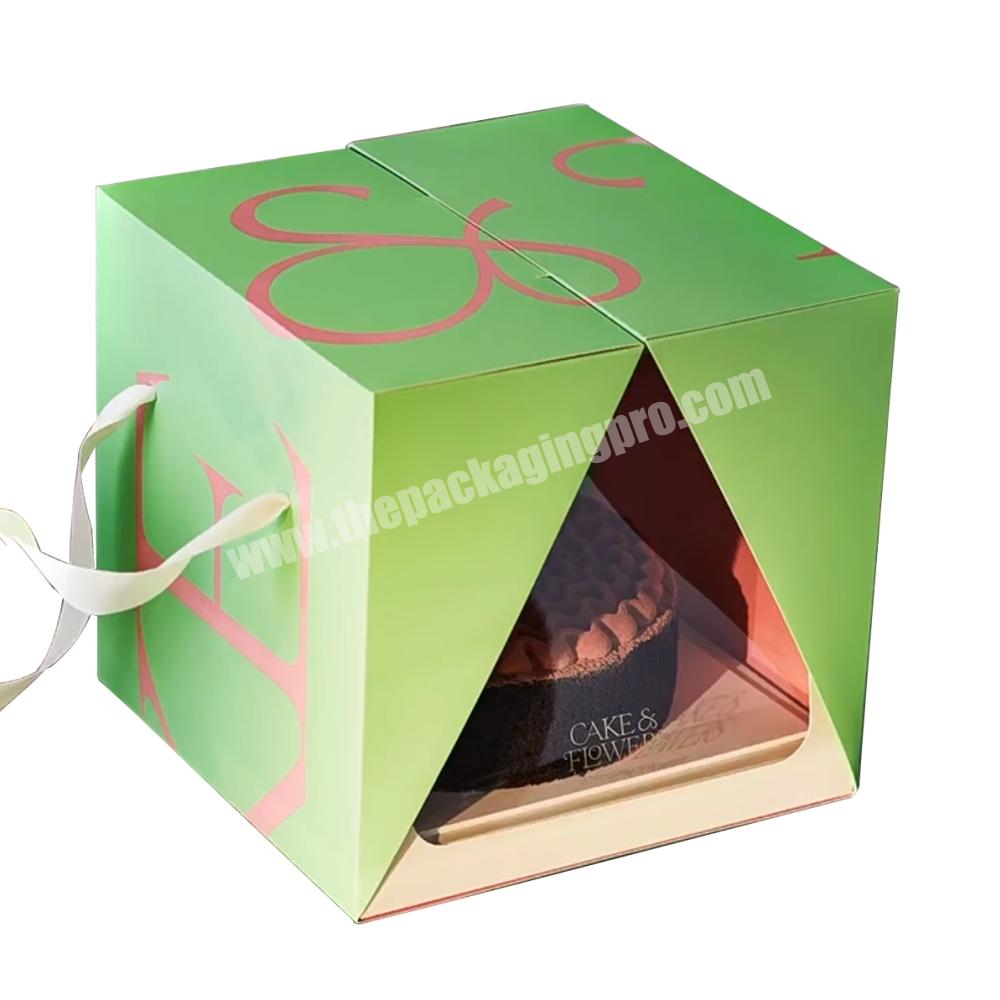 Custom Clear Tall Transparent Cake Boxes Boite A Gateau Rectangle Pour Mariage Oriental Turc
