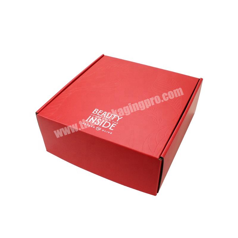 Custom Corrugated Red Color Paper Packing Mailer box For Subscription Box For Shipping