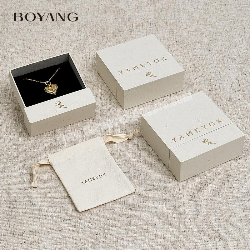 Custom Design Biodegradable Small Paper Gift Earring Bracelet Necklace Ring Packaging Jewelry Boxes