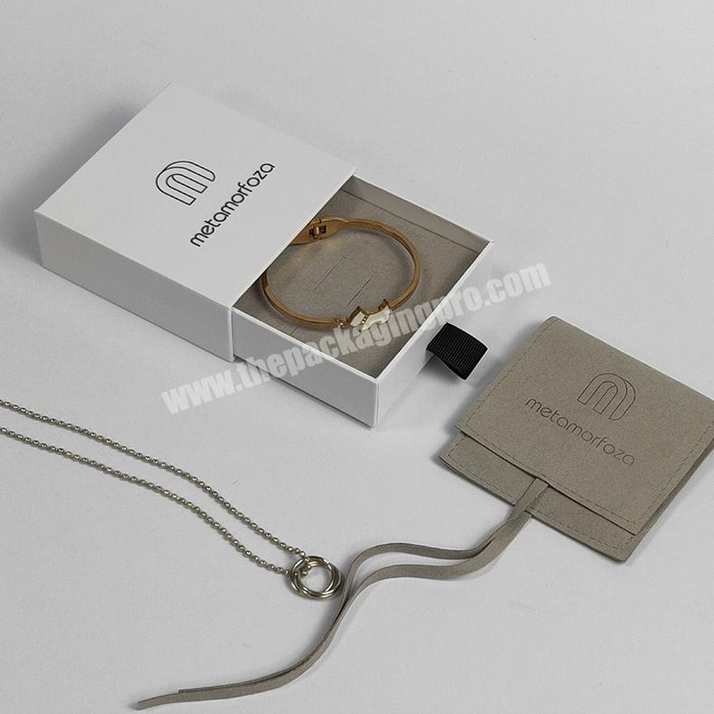 Custom Design Flap Microfiber Jewelry Pouch With Logo Print