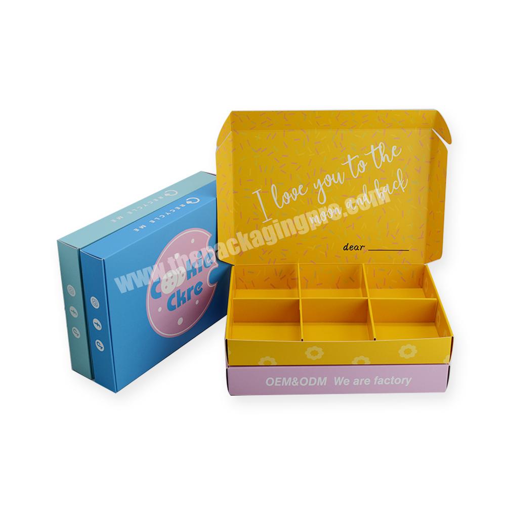 Custom Design Food Grade Cardboard Churros Packaging Box Churro Cookie Box Packaging with Dividers