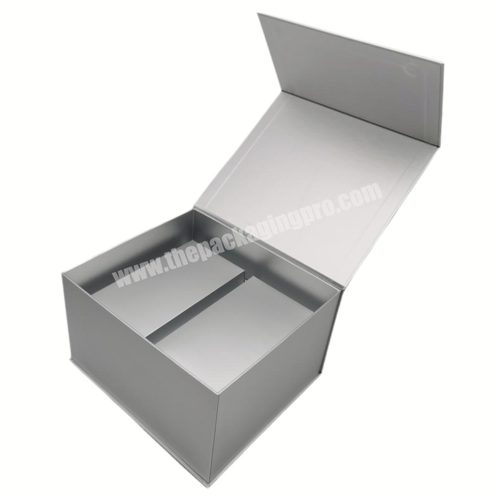 Custom Design Luxury Silver Paper Cardboard Makeup Cosmetic Gift Box Sets Cosmetics Jar Packaging Box