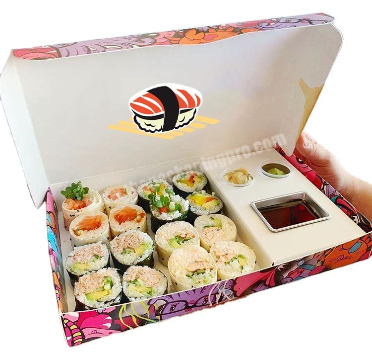 Custom Luxury Eco Disposable Food Cardboard Packaging Paper Sushi