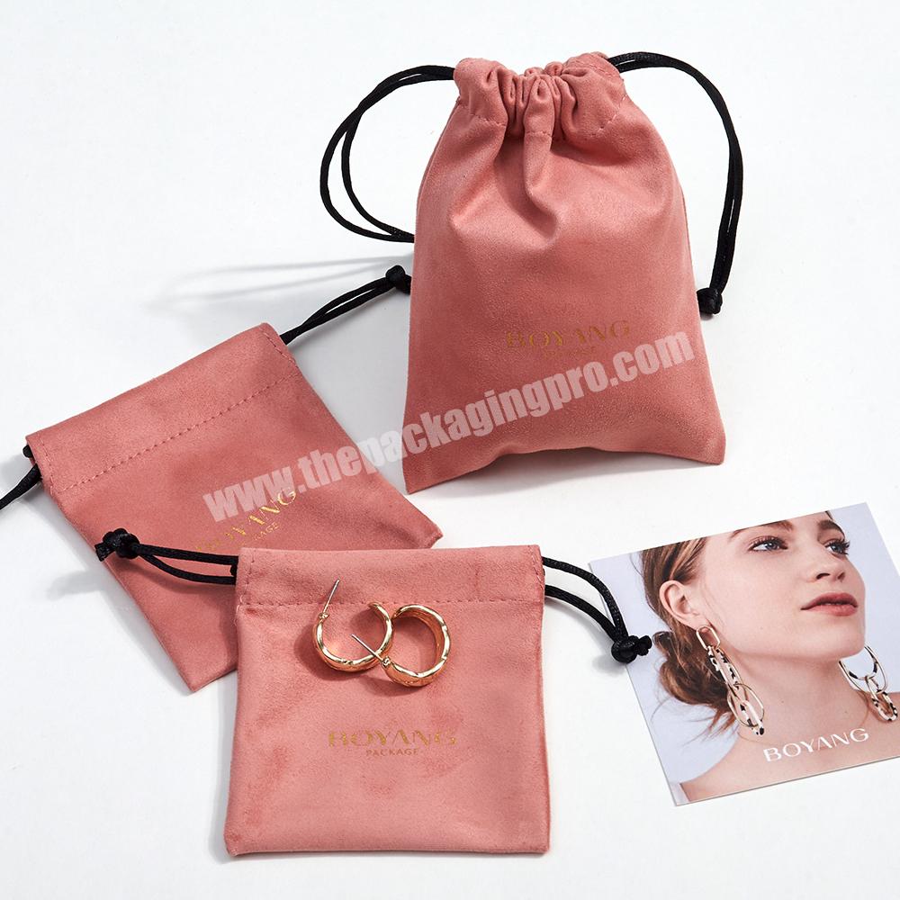 Custom Cheap Jewelry Storage Bags Wholesale Suede Microfiber