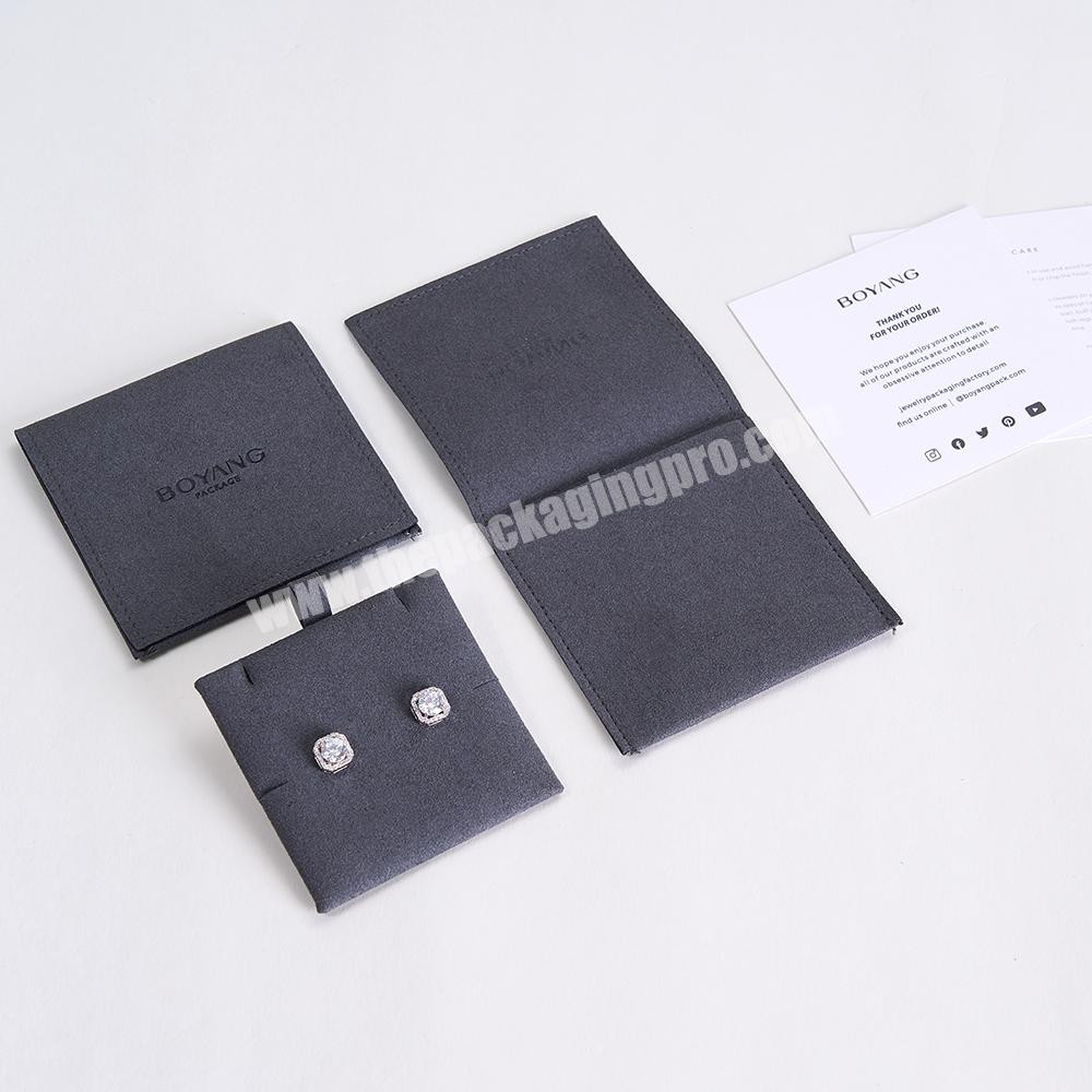 Custom Envelope Jewelry Bag Packaging Designs Luxury Microfiber Jewelry Pouch