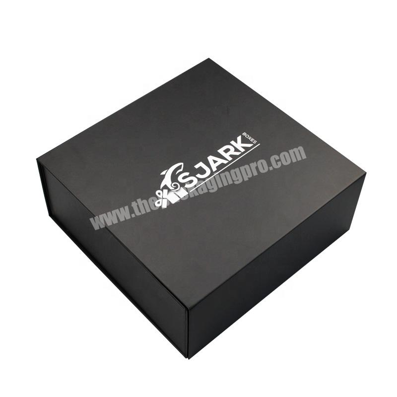 Custom Factory Black Coating Magnetic Gift Box Packaging Folding Box