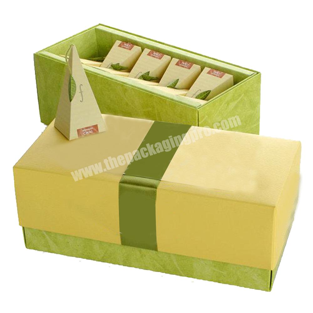 Custom Gift Packaging Tea Bags Paper Packaging Box With Soy Ink Printing Customized Logo