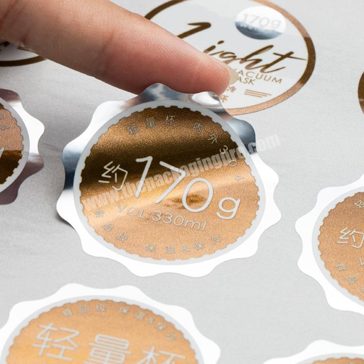 Hot Stamping Metallic Foil Stickers