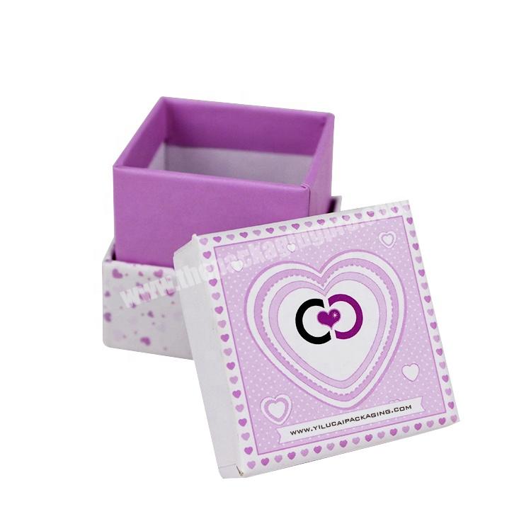 Custom LOGO earring ring jewelry gift box cardboard paper packaging cute box square