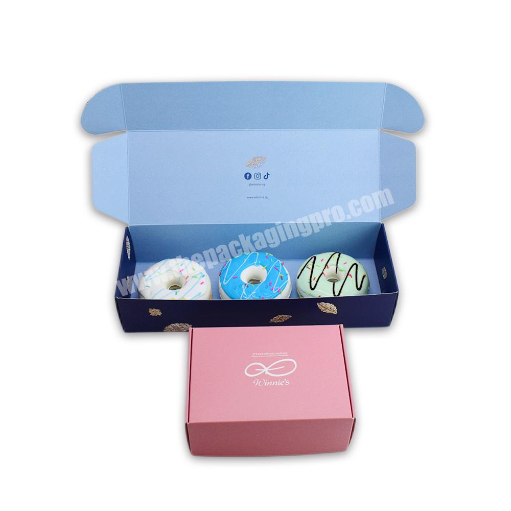 Custom Logo Biodegradable Material Waffle Dessert Biscuit Puff Sushi Takeaway Boxes with Dividers