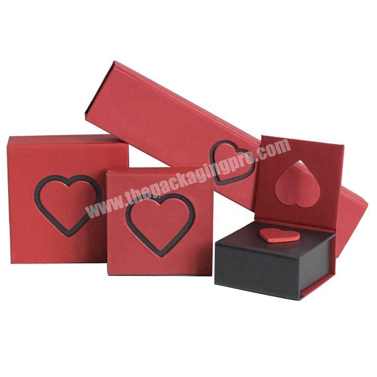 Custom Logo Cardboard Jewelry Gift Bag Necklace Drawing Box Package Slide Drawer Paper Box with Black Foam for Jewelry Packaging